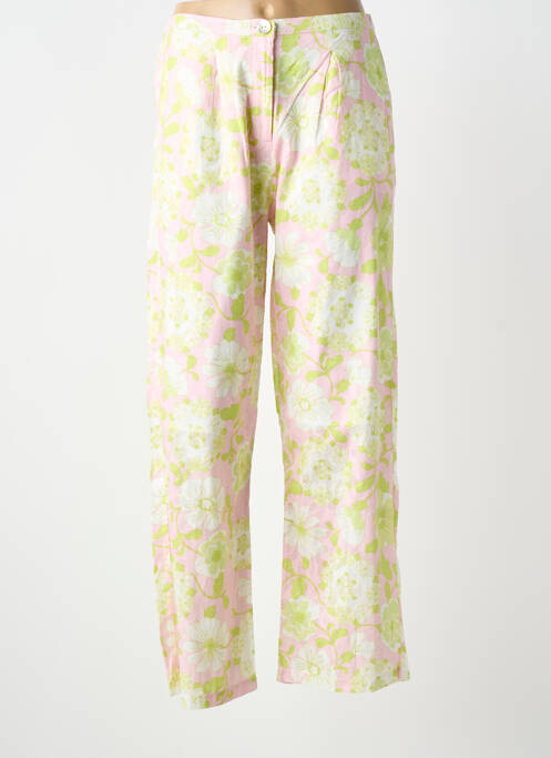 Pantalon drept închidere cu fermoar sub clapetă cu nasturi verde BRIGITTE BARDOT femme