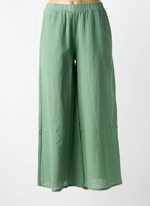 Pantalon larg mărime normală mărime normală verde DROLATIC femme