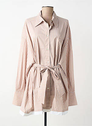 Tunică mâneci lungi guler de bluză bej FLOOR femme