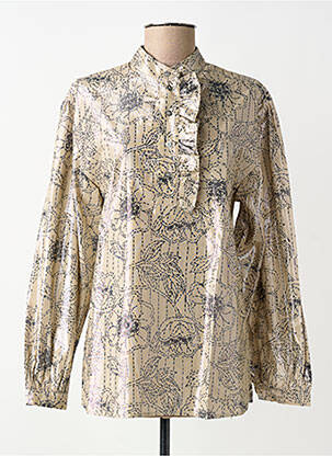 Bluză imprimeu fantezie mâneci lungi bej OTTOD'AME femme