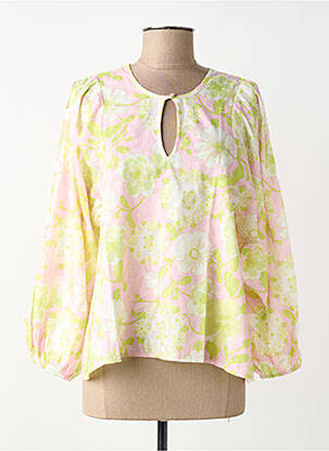 Bluză țesătură poplin mâneci lungi verde BRIGITTE BARDOT femme