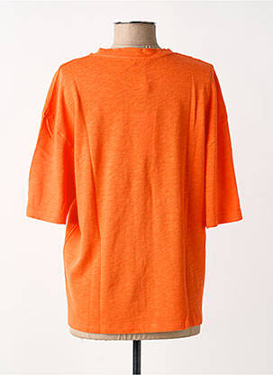 Tricou croială dreaptă mâneci scurte portocalie PENN & INK N.Y femeie