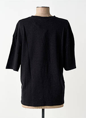 Tricou croială dreaptă mâneci scurte negru PENN & INK N.Y femeie