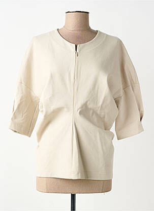 Top elasticitate mâneci scurte bej SUMMUN femme