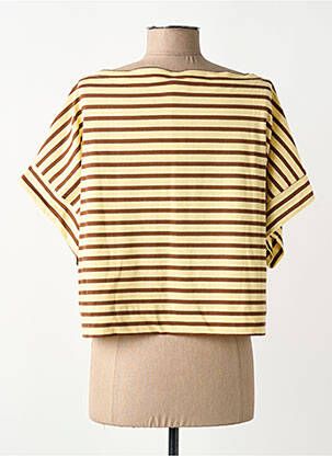 Tricou elasticitate mâneci scurte bej PORTOFINO femeie