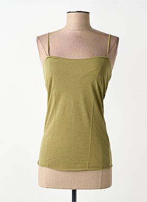 Top guler pătrat bretele subțiri verde FLOOR femme