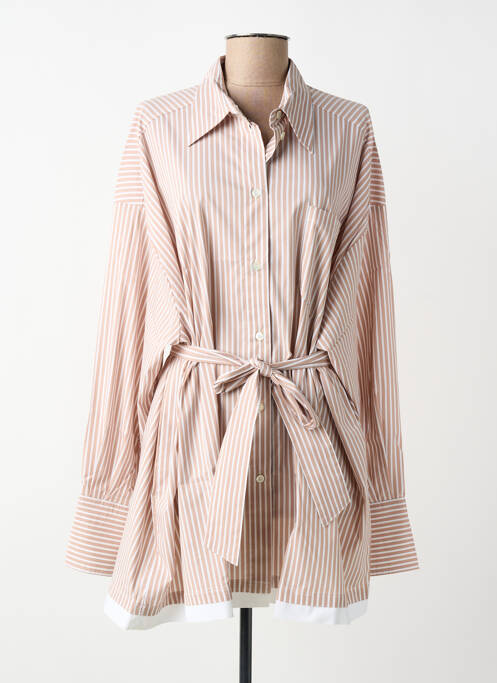 Tunică mâneci lungi guler de bluză bej FLOOR femme