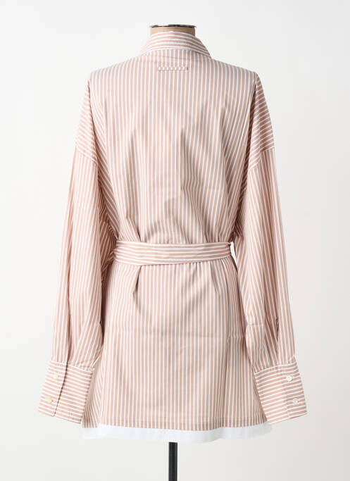 Tunică mâneci lungi guler de bluză bej FLOOR femme