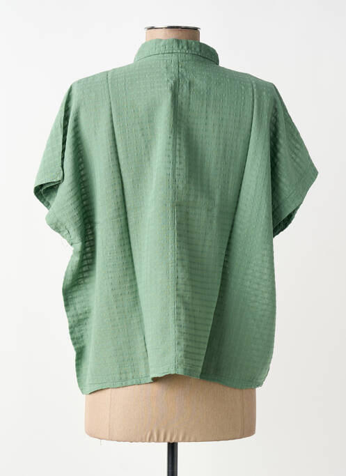 Cămașă mâneci scurte mâneci scurte verde DROLATIC femme