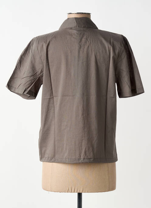 Cămașă mâneci scurte mâneci scurte gri NÜ femme