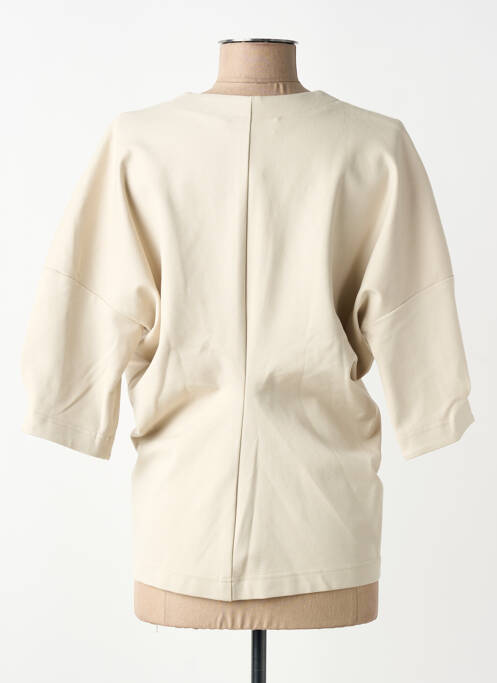 Top elasticitate mâneci scurte bej SUMMUN femme