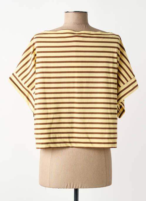 Tricou elasticitate mâneci scurte bej PORTOFINO femme