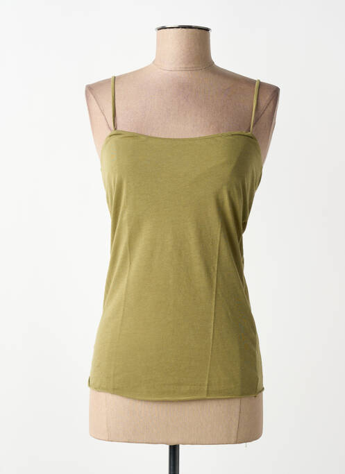 Top guler pătrat bretele subțiri verde FLOOR femme