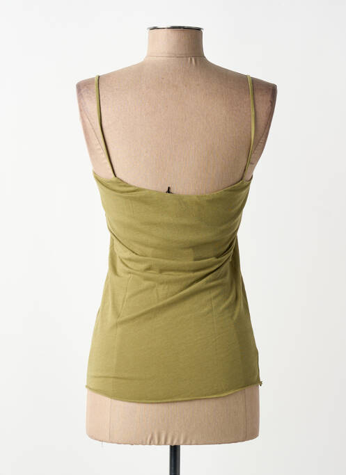 Top guler pătrat bretele subțiri verde FLOOR femme