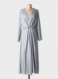 Rochie lungă mâneci lungi mâneci lungi albastru MARE DI LATTE femme