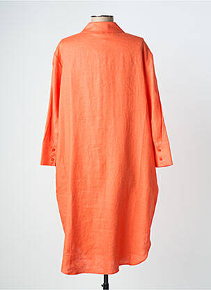 Rochie midi mâneci lungi mâneci lungi portocalie CHARMING SMILE femeie