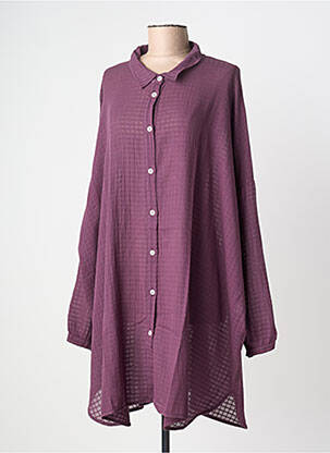 Rochie midi mâneci lungi mâneci lungi violet DROLATIC femeie