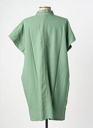 Rochie midi mâneci scurte mâneci scurte verde DROLATIC femeie