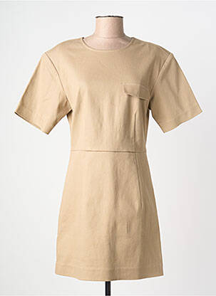 Rochie midi mâneci lungi mâneci lungi bej SECOND FEMALE femme