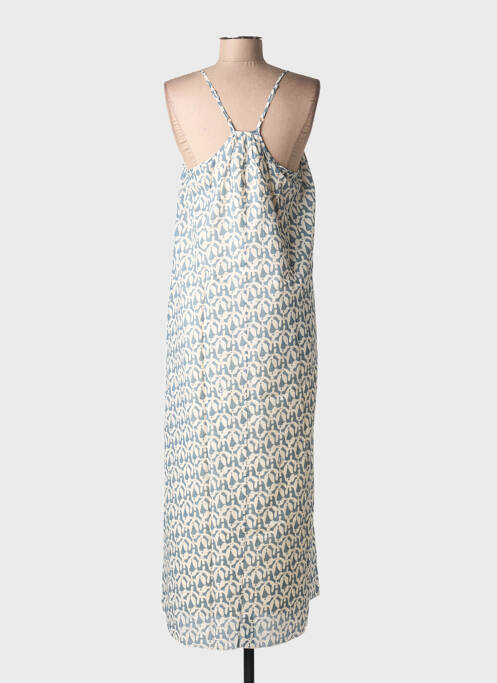 Rochie lungă imprimeu fantezie bretele subțiri albastru OTTOD'AME femme