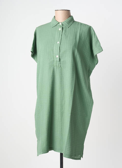 Rochie midi mâneci scurte mâneci scurte verde DROLATIC femme