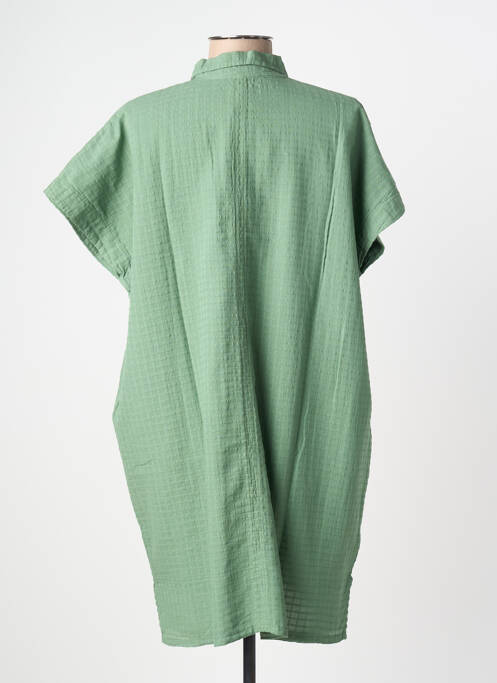 Rochie midi mâneci scurte mâneci scurte verde DROLATIC femme