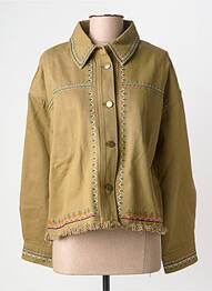 Jachete casual croială dreaptă verde STUDIO PARISIEN femme