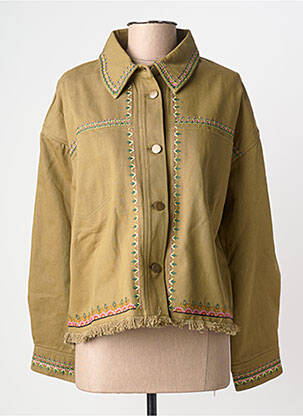 Jachete casual croială dreaptă verde STUDIO PARISIEN femme