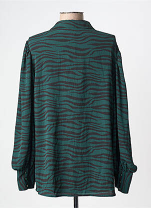 Cămașă țesătură crep mâneci lungi verde GRACE & MILA femeie