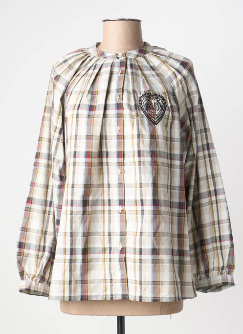 Cămașă croială dreaptă mâneci lungi bej STUDIO PARISIEN femme