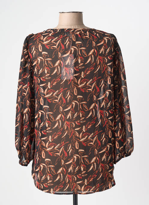 Cămașă imprimeu floral mâneci 3/4 negru GRACE & MILA femme