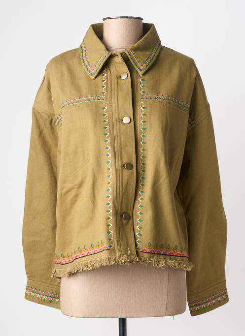 Jachete casual croială dreaptă verde STUDIO PARISIEN femme