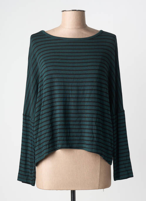 Tricou croială dreaptă mâneci lungi verde PAKO LITTO femme