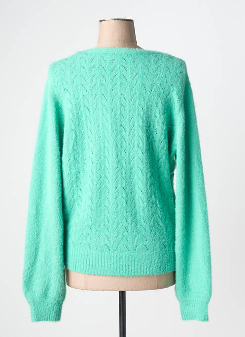 Vestă cu mâneci lungi croială cambrată verde MORGAN femme