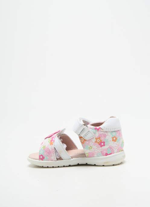 Sandale/pantofi decupați închidere cu arici vârf deschis roz GARVALIN fille