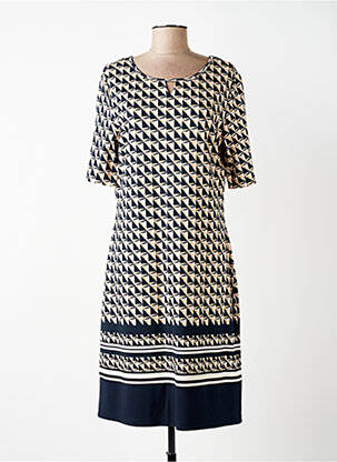 Rochie midi imprimeu fantezie mâneci scurte albastru BETTY BARCLAY femme