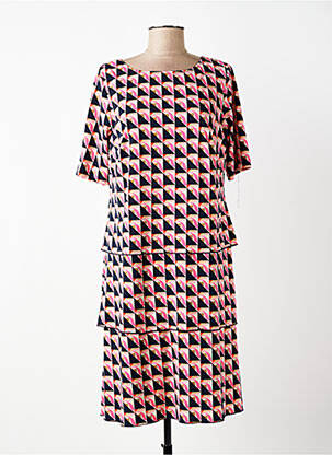 Rochie midi imprimeu fantezie mâneci scurte albastru BETTY BARCLAY femeie