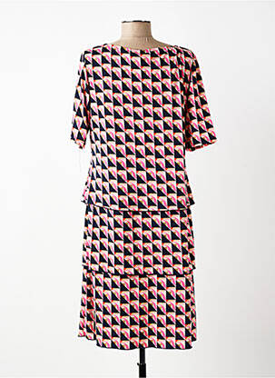 Rochie midi imprimeu fantezie mâneci scurte albastru BETTY BARCLAY femeie