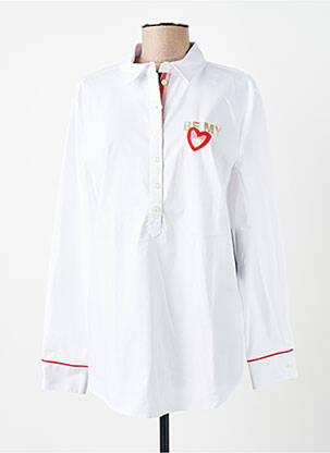 Bluză manșete cu nasturi și deschidere mâneci lungi alb BETTY BARCLAY femme