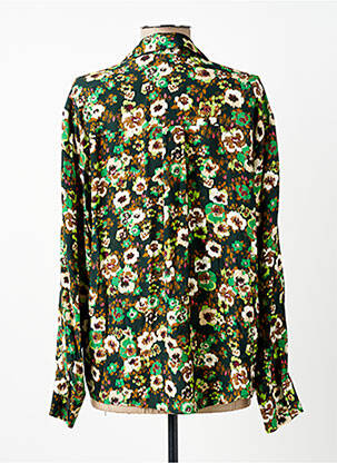 Cămașă țesătură crep mâneci lungi verde SIGNE NATURE femeie