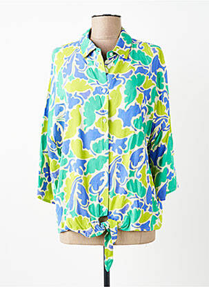 Cămașă imprimeu fantezie mâneci lungi verde SIGNE NATURE femme