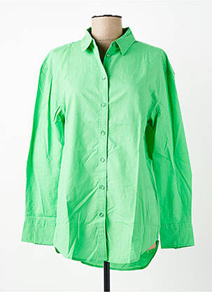 Cămașă croială dreaptă mâneci lungi verde GARCIA femme