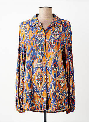 Cămașă imprimeu fantezie mâneci lungi albastru SIGNE NATURE femme