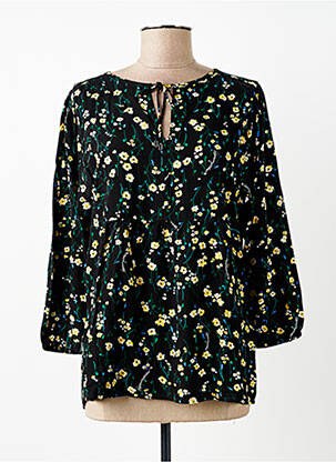 Bluză țesătură poplin mâneci 3/4 negru STREET ONE femme