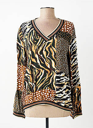 Top elasticitate mâneci lungi negru SIGNE NATURE femeie