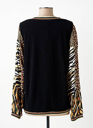 Top elasticitate mâneci lungi negru SIGNE NATURE femeie