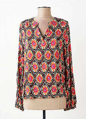 Tricou imprimeu fantezie mâneci lungi violet SIGNE NATURE femme