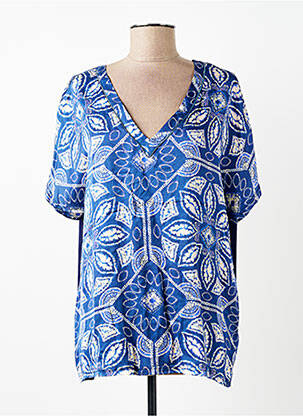 Top imprimeu fantezie mâneci scurte albastru MARINA V femme
