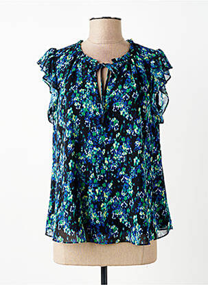 Top imprimeu fantezie mâneci scurte albastru SUD EXPRESS femme