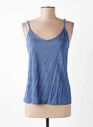 Top mâneci cu bretele ajustabile bretele subțiri albastru SUD EXPRESS femme